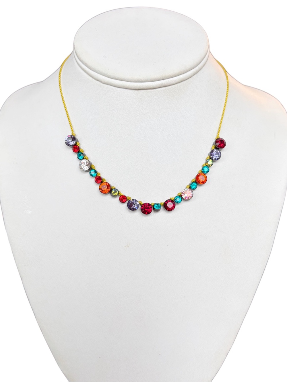 Vintage Multicolor Crystal Beaded Necklace